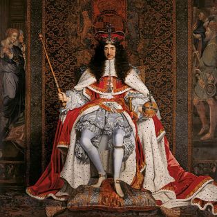w Charles II in coronation robes by Wright 1661 (RC)
